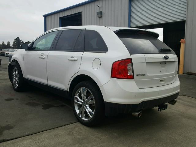 2FMDK4JC2DBC78703 - 2013 FORD EDGE SEL WHITE photo 3