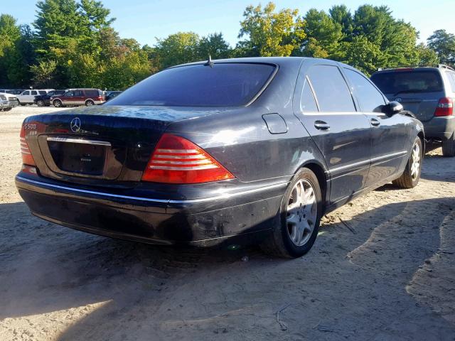 WDBNG75J54A398526 - 2004 MERCEDES-BENZ S 500 BLACK photo 4