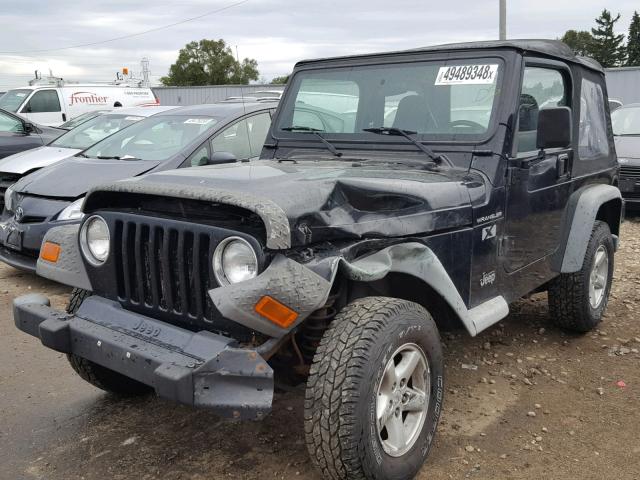 1J4FA39S42P738675 - 2002 JEEP WRANGLER / BLACK photo 2