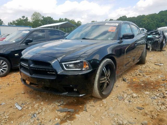 2C3CDXHG2DH546364 - 2013 DODGE CHARGER SX BLACK photo 2