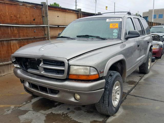 1B4HS28Z0YF111441 - 2000 DODGE DURANGO SILVER photo 2