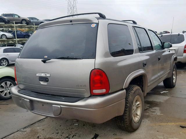 1B4HS28Z0YF111441 - 2000 DODGE DURANGO SILVER photo 4