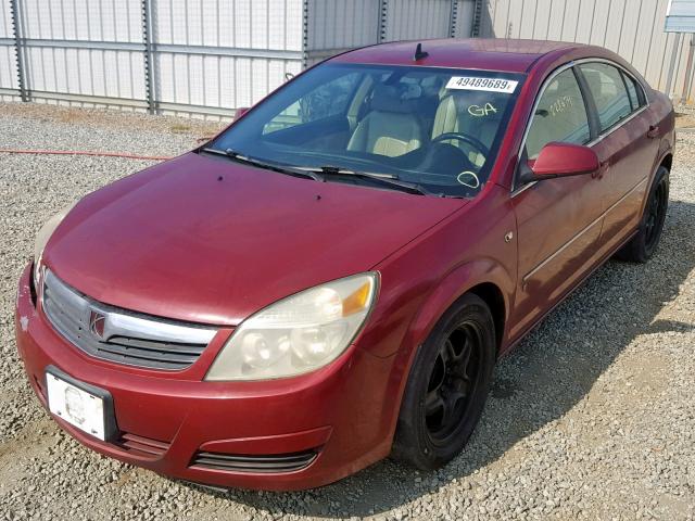 1G8ZS57N07F284411 - 2007 SATURN AURA XE RED photo 2