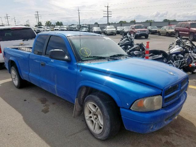 1B7GL22Z41S269623 - 2001 DODGE DAKOTA BLUE photo 1