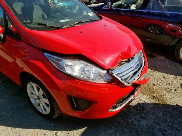 3FADP4BJ6CM120922 - 2012 FORD FIESTA SE RED photo 9