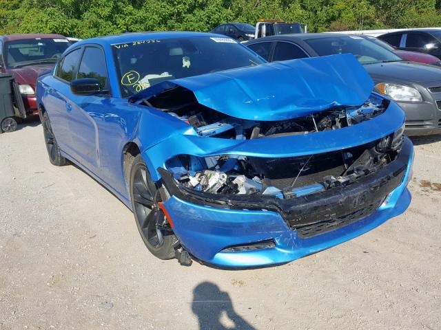 2C3CDXHG9JH284256 - 2018 DODGE CHARGER SX BLUE photo 1