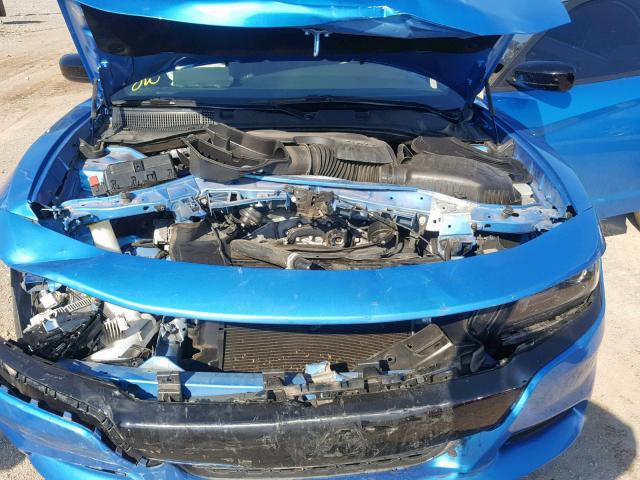 2C3CDXHG9JH284256 - 2018 DODGE CHARGER SX BLUE photo 7