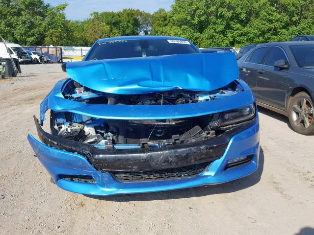 2C3CDXHG9JH284256 - 2018 DODGE CHARGER SX BLUE photo 9