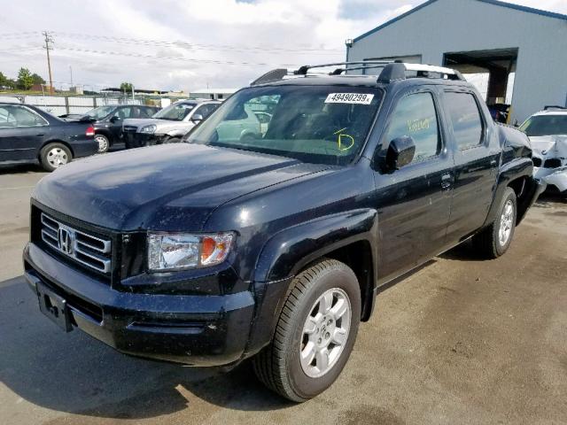 2HJYK16556H547531 - 2006 HONDA RIDGELINE BLACK photo 2