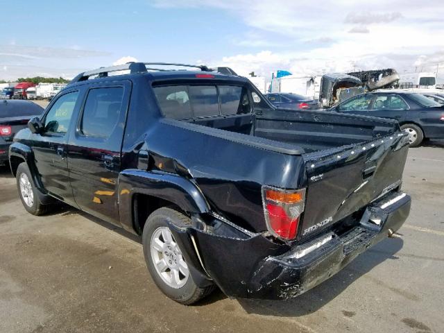 2HJYK16556H547531 - 2006 HONDA RIDGELINE BLACK photo 3