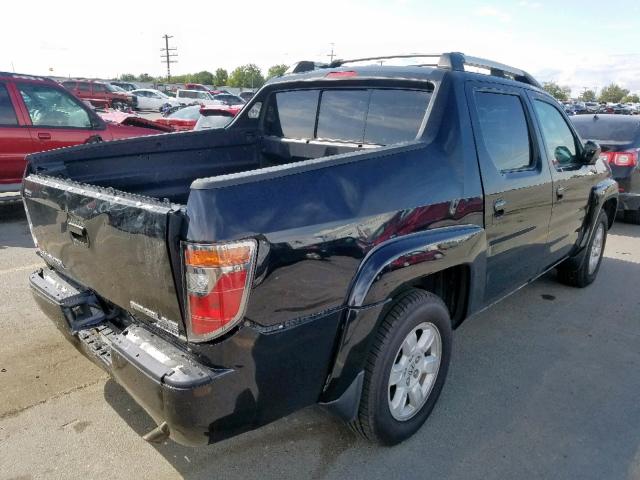 2HJYK16556H547531 - 2006 HONDA RIDGELINE BLACK photo 4