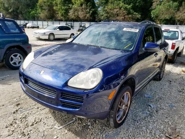 WP1AB29P26LA68672 - 2006 PORSCHE CAYENNE S BLUE photo 2