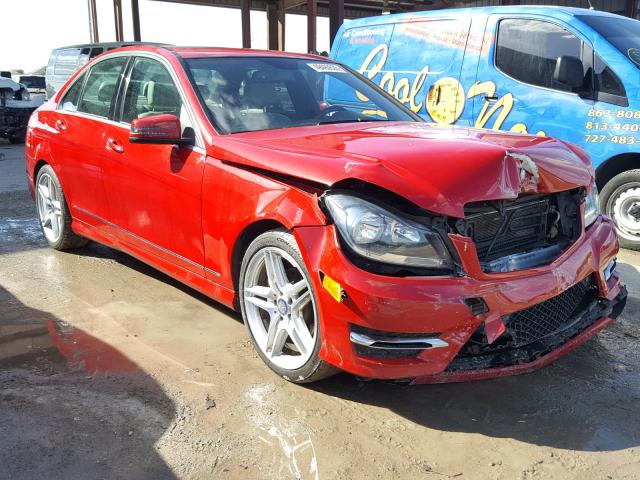 WDDGF4HB1EA958016 - 2014 MERCEDES-BENZ C 250 RED photo 1