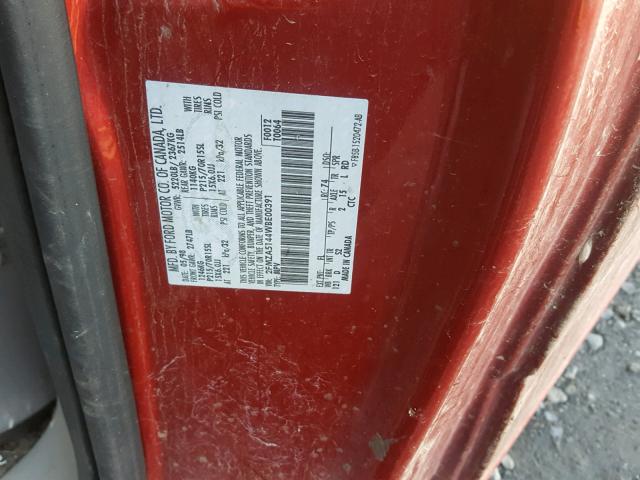 2FMZA5144WBE00391 - 1998 FORD WINDSTAR W RED photo 10