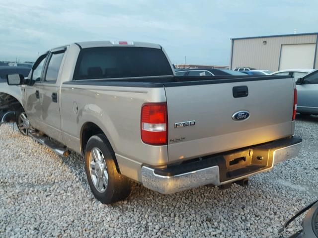 1FTRW12WX8FA13845 - 2008 FORD F150 2WD TAN photo 3