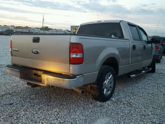 1FTRW12WX8FA13845 - 2008 FORD F150 2WD TAN photo 4