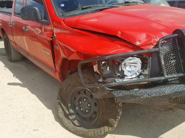 1D7HU18278J230441 - 2008 DODGE RAM 1500 S RED photo 9