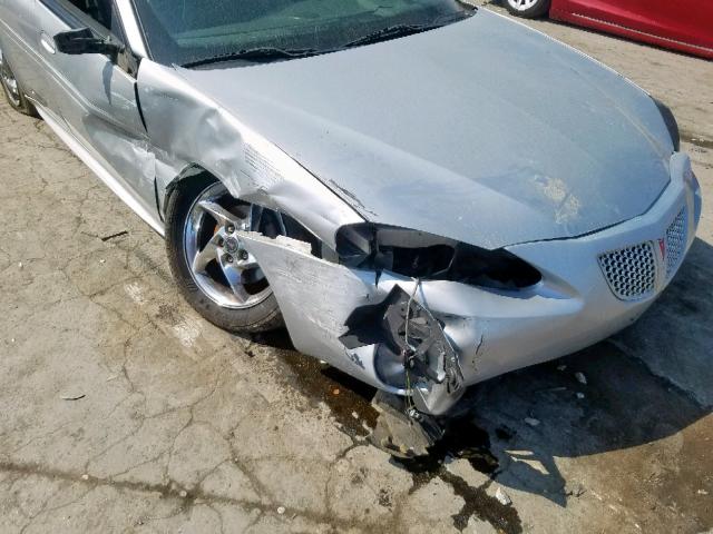 2G2WR524641330074 - 2004 PONTIAC GRAND PRIX SILVER photo 9