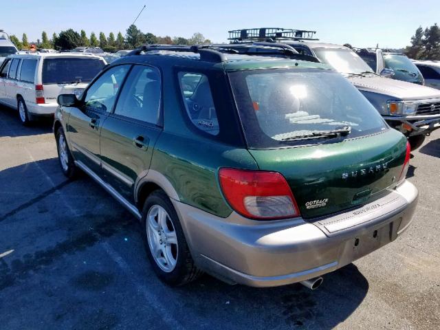 JF1GG68593H807951 - 2003 SUBARU IMPREZA OU GREEN photo 3