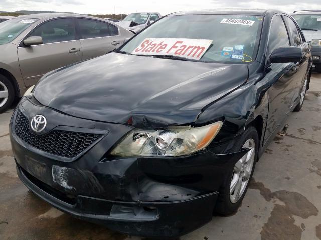 4T1BE46K47U662141 - 2007 TOYOTA CAMRY CE BLACK photo 2