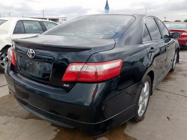 4T1BE46K47U662141 - 2007 TOYOTA CAMRY CE BLACK photo 4