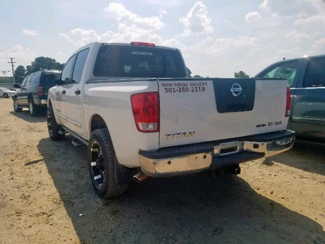 1N6BA0EC6CN303216 - 2012 NISSAN TITAN S WHITE photo 3