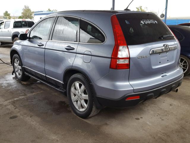 JHLRE38787C041919 - 2007 HONDA CR-V EXL BLUE photo 3