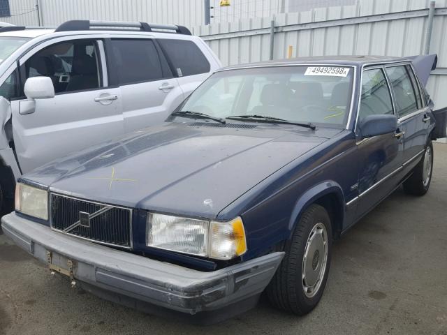 YV1FA8948L1480373 - 1990 VOLVO 740 GLE BLUE photo 2