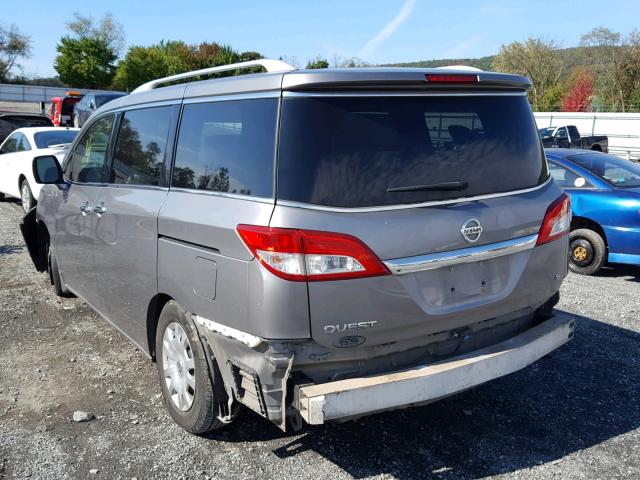 JN8AE2KP2C9032139 - 2012 NISSAN QUEST S GRAY photo 3