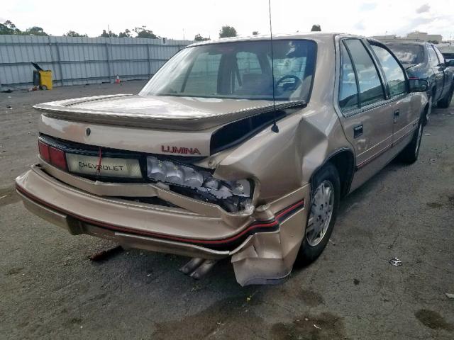 2G1WN54T4N9151037 - 1992 CHEVROLET LUMINA EUR TAN photo 4