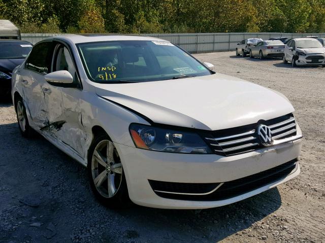 1VWBH7A32CC094983 - 2012 VOLKSWAGEN PASSAT SE WHITE photo 1