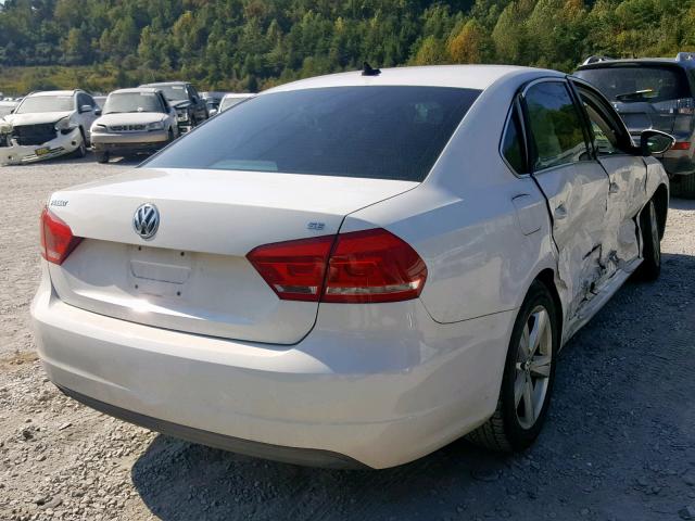 1VWBH7A32CC094983 - 2012 VOLKSWAGEN PASSAT SE WHITE photo 4