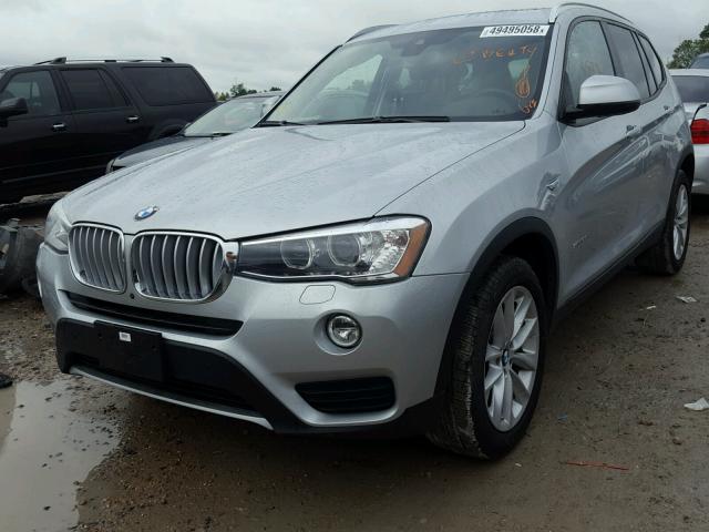 5UXWZ7C38H0V88593 - 2017 BMW X3 SDRIVE2 SILVER photo 2
