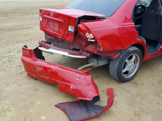 1HGES16335L017034 - 2005 HONDA CIVIC DX V RED photo 9