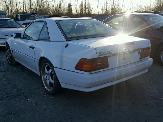 WDBFA66E3NF039875 - 1992 MERCEDES-BENZ 500 SL WHITE photo 3