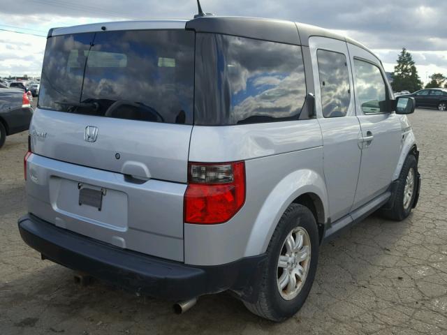 5J6YH27728L007496 - 2008 HONDA ELEMENT EX SILVER photo 4