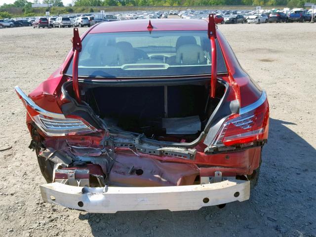 1G4GB5G36EF262434 - 2014 BUICK LACROSSE RED photo 9