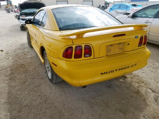 1FAFP42X5WF207406 - 1998 FORD MUSTANG GT YELLOW photo 3