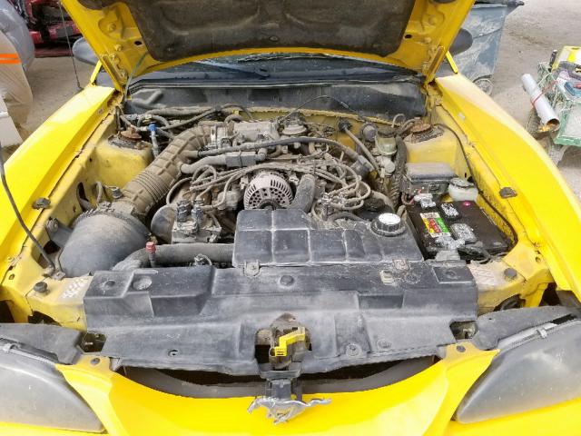 1FAFP42X5WF207406 - 1998 FORD MUSTANG GT YELLOW photo 7