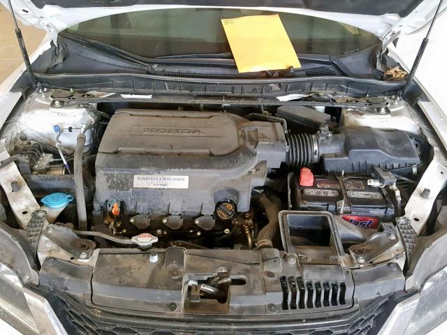 1HGCT2B8XDA006943 - 2013 HONDA ACCORD EXL WHITE photo 7