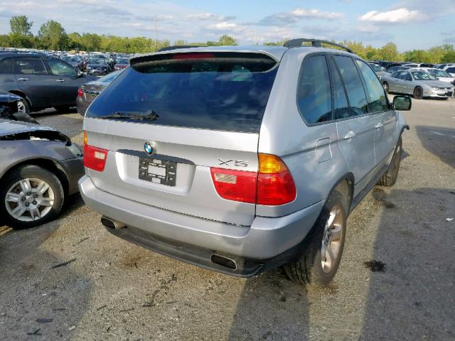 5UXFA53582LP52444 - 2002 BMW X5 3.0I SILVER photo 4