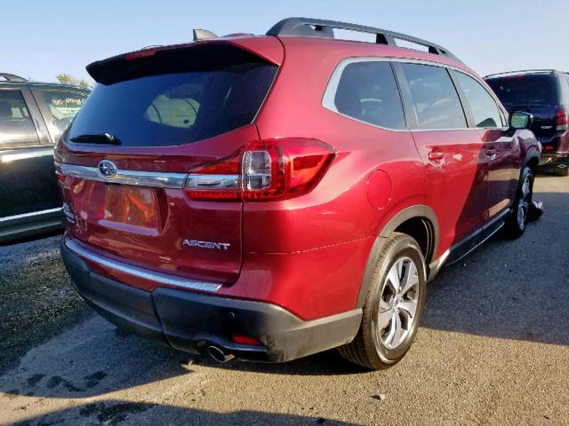 4S4WMAFD9K3424322 - 2019 SUBARU ASCENT PRE RED photo 4