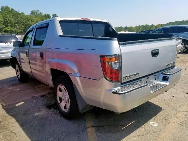 2HJYK16216H562162 - 2006 HONDA RIDGELINE SILVER photo 3