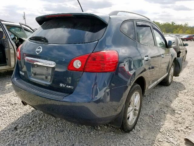 JN8AS5MV2DW604447 - 2013 NISSAN ROGUE S BLUE photo 4