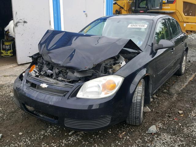 1G1AL55F967837070 - 2006 CHEVROLET COBALT LT BLACK photo 2