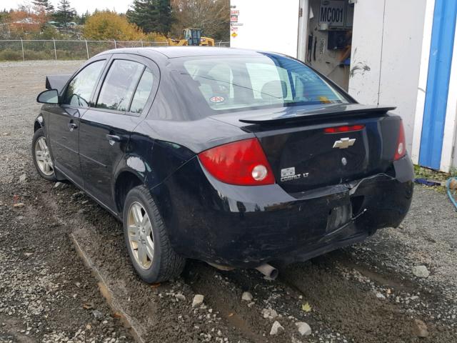 1G1AL55F967837070 - 2006 CHEVROLET COBALT LT BLACK photo 3