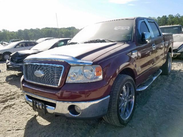 1FTPW12546KB25088 - 2006 FORD F150 SUPER BURGUNDY photo 2