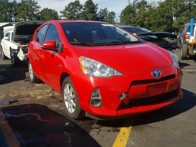 JTDKDTB30E1567347 - 2014 TOYOTA PRIUS C RED photo 1