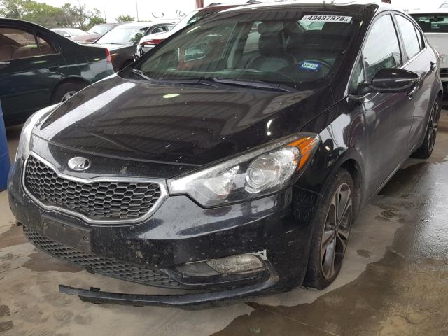 KNAFZ4A84E5104428 - 2014 KIA FORTE EX BLACK photo 2