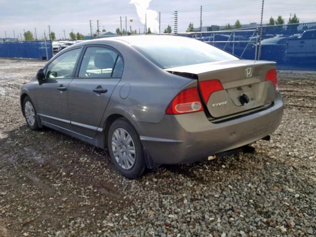 2HGFA15277H012273 - 2007 HONDA CIVIC DX GRAY photo 3